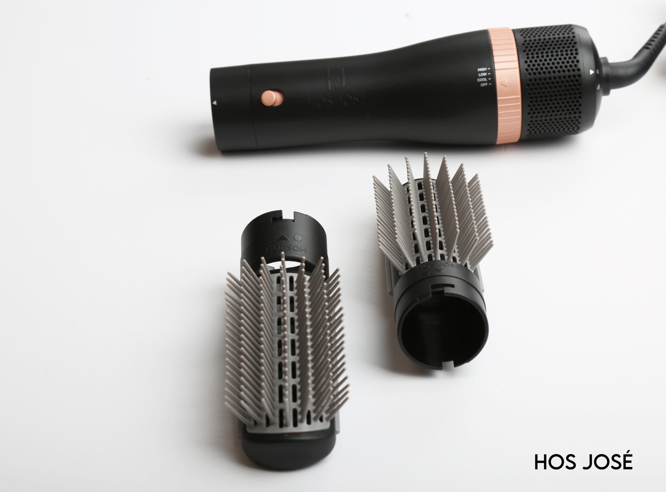 اتش او اس جوسي، فرشاة هوائية حرارية احترافية للتصفيف، أسود - الصورة 2